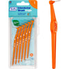 TEPE Interdental Brush Angle, Angled Dental Brush for Teeth Cleaning, Pack of 6, 0.8 mm, Large Gaps, Green, Size 5 - Orange