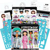 Fashion Angels I Love Fashion Sketch Portfolio, Includes Sketch Pad with Stencils & Stickers, Fashion Design Sketch Book for Girls, Ideal Drawing Kit for Kids - Streetwear Design