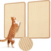 FUKUMARU Cat Scratcher Mat, 23.6 X 15.7 Inch Natural Sisal Cat Scratch Mats, Horizontal Cat Floor Scratching Pad Rug with Sticky Tapes, Protect Couch and Carpets - Beige-2 Packs 19.6 x 11.8 Inch Mat