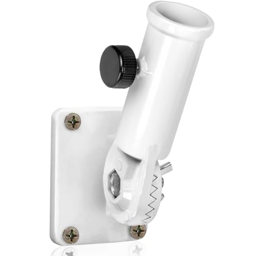 Buy now Anley Multi-Position Flag Pole Mounting Bracket with Hardwares - Made of Aluminum - Strong and Rust Free - 1" Diameter (White) at indiglob india