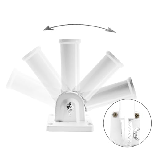 Buy now Anley Multi-Position Flag Pole Mounting Bracket with Hardwares - Made of Aluminum - Strong and Rust Free - 1" Diameter (White) at indiglob india