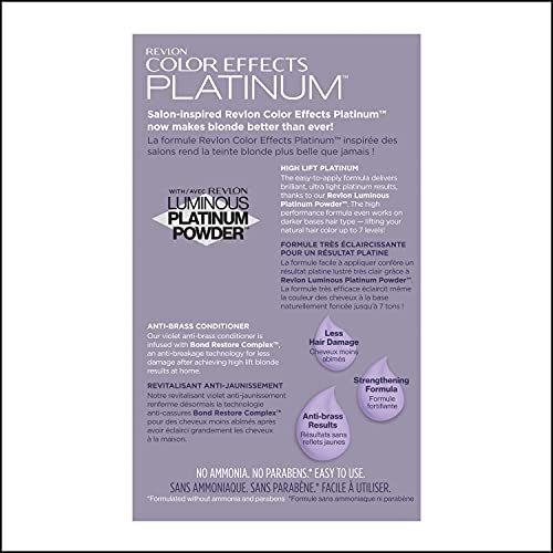 Buy now Revlon Color Effects Permanent Highlighting Kit, Ammonia & Paraben Free Hair Dye, 60 Platinum, 8 Oz (Pack of 1) at indiglob india