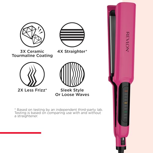 Buy now REVLON Smooth Brilliance Ceramic Extra Long Flat Iron, 1-1/2" inch at indiglob india