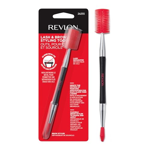 Buy now Revlon Lash & Brow Styling Tool, Dual Ended Eyelash Separator & Eyebrow Brush Spoolie, Works with Mascara & Brow Makeup, 1 count at indiglob india