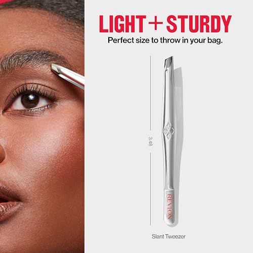 Buy now Revlon Multipurpose Hair Removal Tweezer, High Precision Slant Tip Tweezers for Men, Women & Kids, Stainless Steel (Pack of 1) at indiglob india