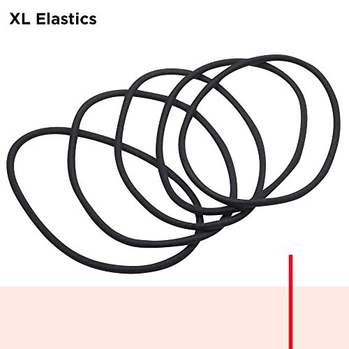 Buy now REVLON Extra Long Black Hair Elastics, 16 Count at indiglob india