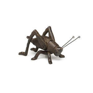 Buy now Dark Brown Metal Cast Iron Small Cricket Garden Figurine Statues at indiglob india