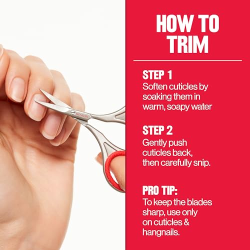 Buy now Revlon Cuticle Scissors, Ultra-Fine Stainless Steel Curved Blade for Neat Cuticles and Hangnail Trimming, Tool for Safe Cuticle Nail Care, 1 count at indiglob india