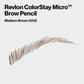 Buy now Revlon ColorStay Micro Eyebrow Pencil with Built In Spoolie Brush, Infused with Argan and Marula Oil, Waterproof, Smudgeproof, 454 Medium Brown, 0.003 oz at indiglob india