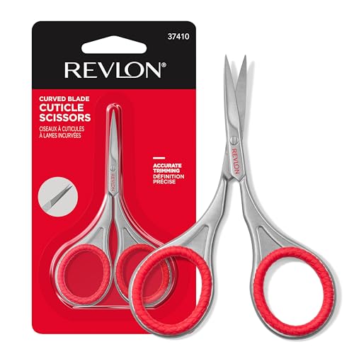 Buy now Revlon Cuticle Scissors, Ultra-Fine Stainless Steel Curved Blade for Neat Cuticles and Hangnail Trimming, Tool for Safe Cuticle Nail Care, 1 count at indiglob india