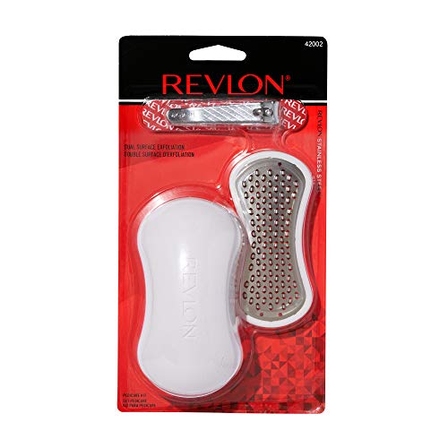 Buy now Revlon Pedicure Kit, PediExpert Foot File, Callus Remover & Nail Clipper, Nail Care Tools, Easy to Use, Stainless Steel, 3 Piece Set at indiglob india