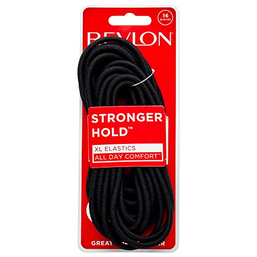 Buy now REVLON Extra Long Black Hair Elastics, 16 Count at indiglob india
