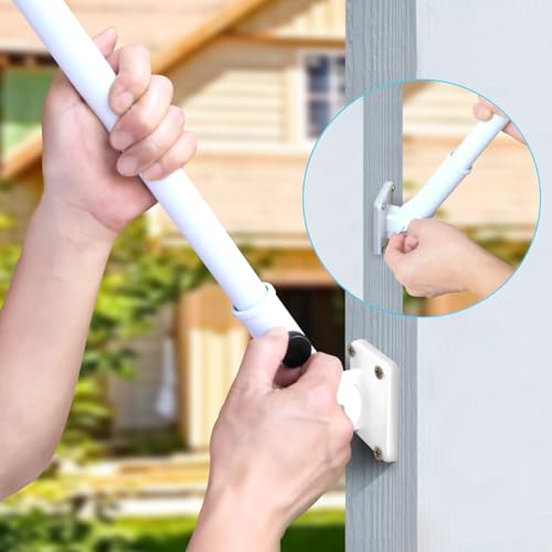 Buy now Anley Multi-Position Flag Pole Mounting Bracket with Hardwares - Made of Aluminum - Strong and Rust Free - 1" Diameter (White) at indiglob india