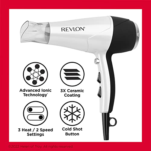 Buy now REVLON Volume Booster, Hair Dryer with Curl Enhancing Diffuser | Increase Volume, Decrease Frizz and Damage, Fast Drying, 1875 Watts (White) at indiglob india
