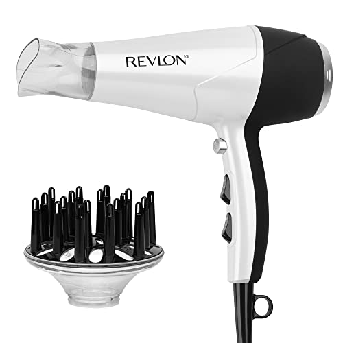 Buy now REVLON Volume Booster, Hair Dryer with Curl Enhancing Diffuser | Increase Volume, Decrease Frizz and Damage, Fast Drying, 1875 Watts (White) at indiglob india