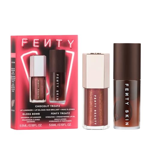 FENTY BEAUTY FENTY BEAUTY Chocolit Treatz - Lip Luminizer (.18 Fl Oz) + Lip Oil Duo (.19 Oz) Online | Best Daily