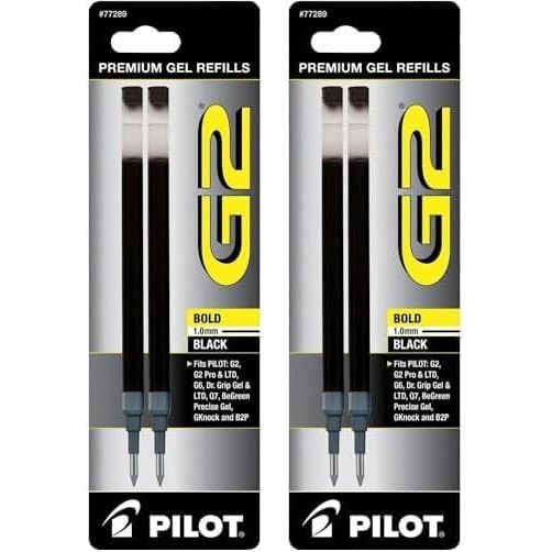 Buy now Pilot, G2 Gel Ink Refills, Extra Fine Point 0.5 mm, Black, Pack of 2 2 Count (Pack of 2) Black Bold Point at indiglob india