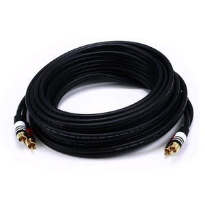 Buy now Monoprice 1.5ft Premium 2 RCA Plug/2 RCA Plug M/M 22AWG Cable - Black - (105346) at indiglob india