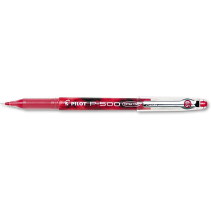 Buy now Pilot, Precise P-500 Gel Ink Rolling Ball Stick Pens, Marbled Barrel, Extra Fine Point 0.5 mm, Blue, Pack of 12 Red at indiglob india