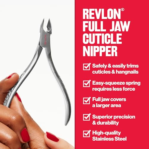 Buy now Revlon Full Jaw Cuticle Nipper, Manicure Tool for Nail Care, Made with Stainless Steel, High Precision Blade, Easy to Squeeze Spring, 1 Count at indiglob india