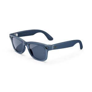 Buy now Ray-Ban Meta (Gen 1), Wayfarer, Matte Jeans Transparent | Smart AI Glasses for Men, Women ƒ?? 12 MP Camera, Open-Ear Speakers, Video, Bluetooth ƒ?? Polarized Dusty Blue Lenses ƒ?? Wearable Technology Default Title at indiglob india