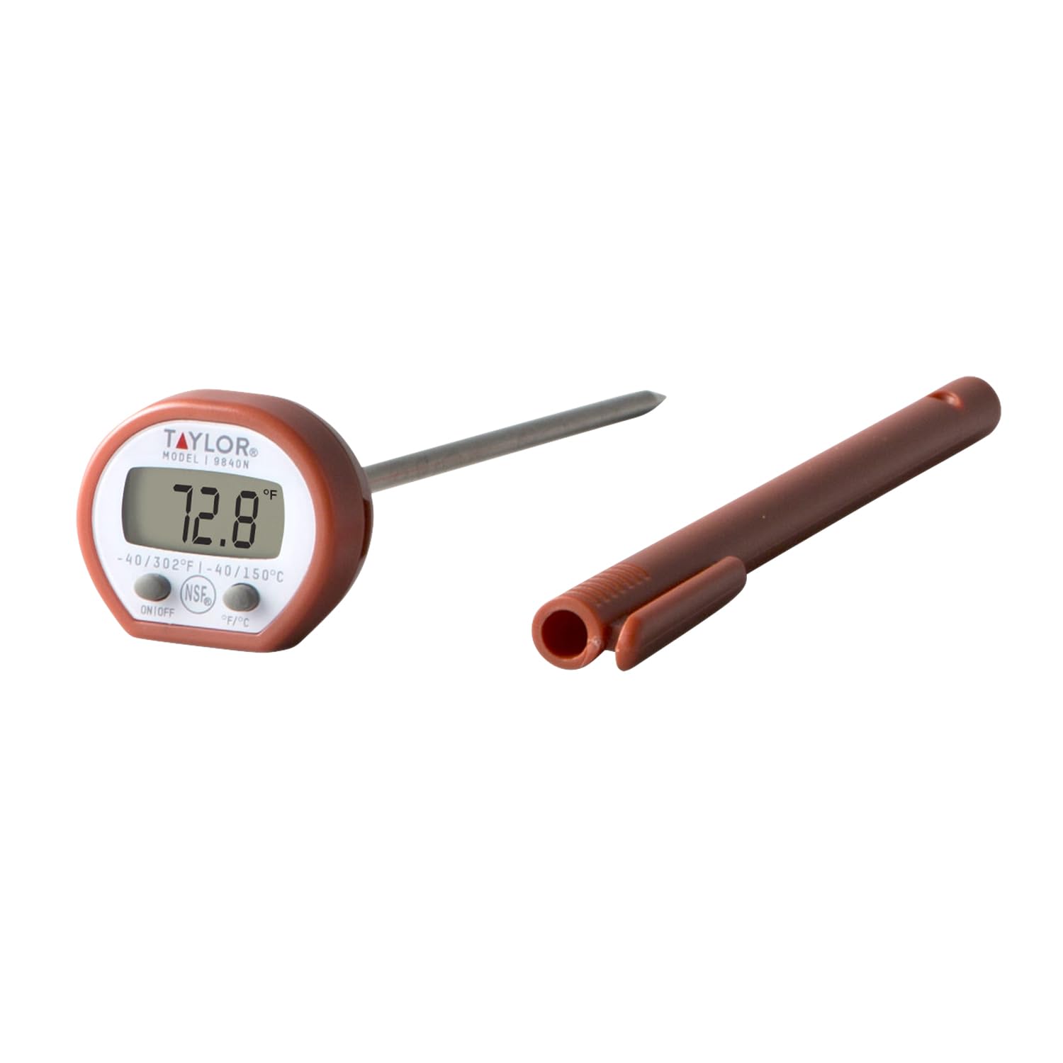 Buy now Taylor Waterproof Digital Instant Read Thermometer For Cooking, BBQ, Grilling, Baking, And Meat, Comes With Pocket Sleeve Clip, Red Instant Read Pocket Thermometer Thermometer at indiglob india