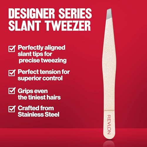 Buy now Revlon Designer Series Slant Tweezer, High Precision, Made With Long Lasting Stainless Steel, 1 Count at indiglob india