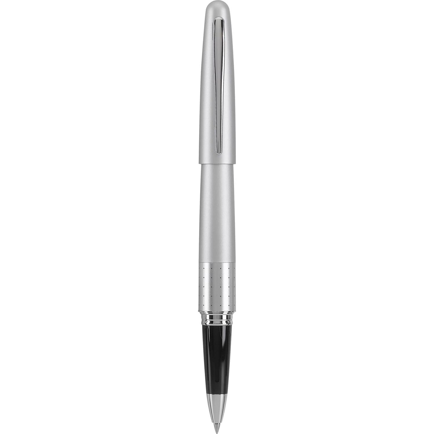 Buy now PILOT Metropolitan Collection Fountain Pen, Black Barrel, Classic Design, Medium Nib, Black Ink (91107) Silver Barrel Fine Nib at indiglob india