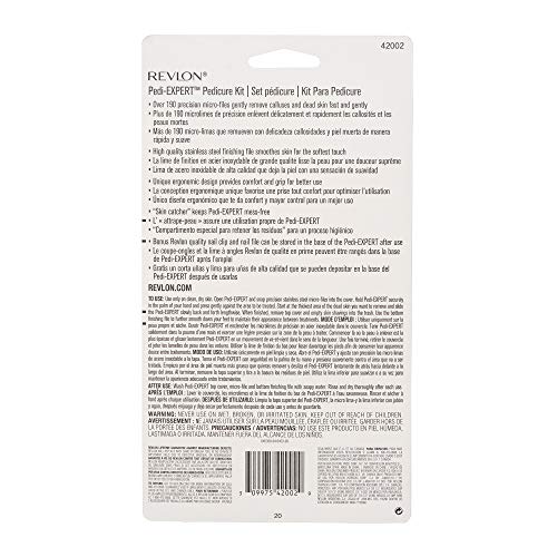 Buy now Revlon Pedicure Kit, PediExpert Foot File, Callus Remover & Nail Clipper, Nail Care Tools, Easy to Use, Stainless Steel, 3 Piece Set at indiglob india