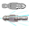 Pressure Washer Sewer Jetter Nozzle with Stainless Steel, Mini Compact Durable Sewer Jet Nozzle,Pressure Drain Jetter Hose Nozzle,1/4'' Quickly Connector, 5000 PSI (1 set) - silvery2
