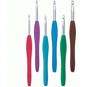 Buy now Clover 1043/E Magenta Amour Crochet Hook, Size E, 3.5mm, Red at indiglob india