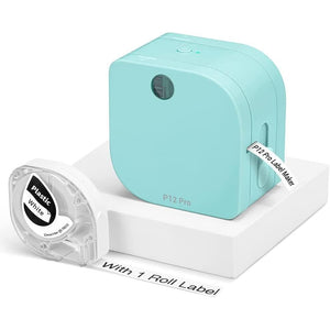 Buy now Phomemo P12 PRO Label Maker Machine with Tape, Mini Bluetooth Portable Thermal Labelmaker for Home, Office, Organizing, Kitchen, Wireless Small Label Makers with Multiple Templates, Green at indiglob india
