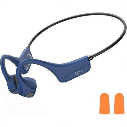 Buy now Bone Conduction Headphones Bluetooth, Wireless Open-Ear Headset with Microphones,Titanium Lightweight Sweat Resistant, Answer Phone Call Sports Earphones for Running Hiking Bicycling Navy blue at indiglob india