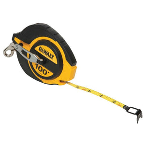 Buy now DEWALT Tape Measure, 100-Foot, Self-Lock, Solid Chrome Finish, Rubber Grip (DWHT34036L) at indiglob india