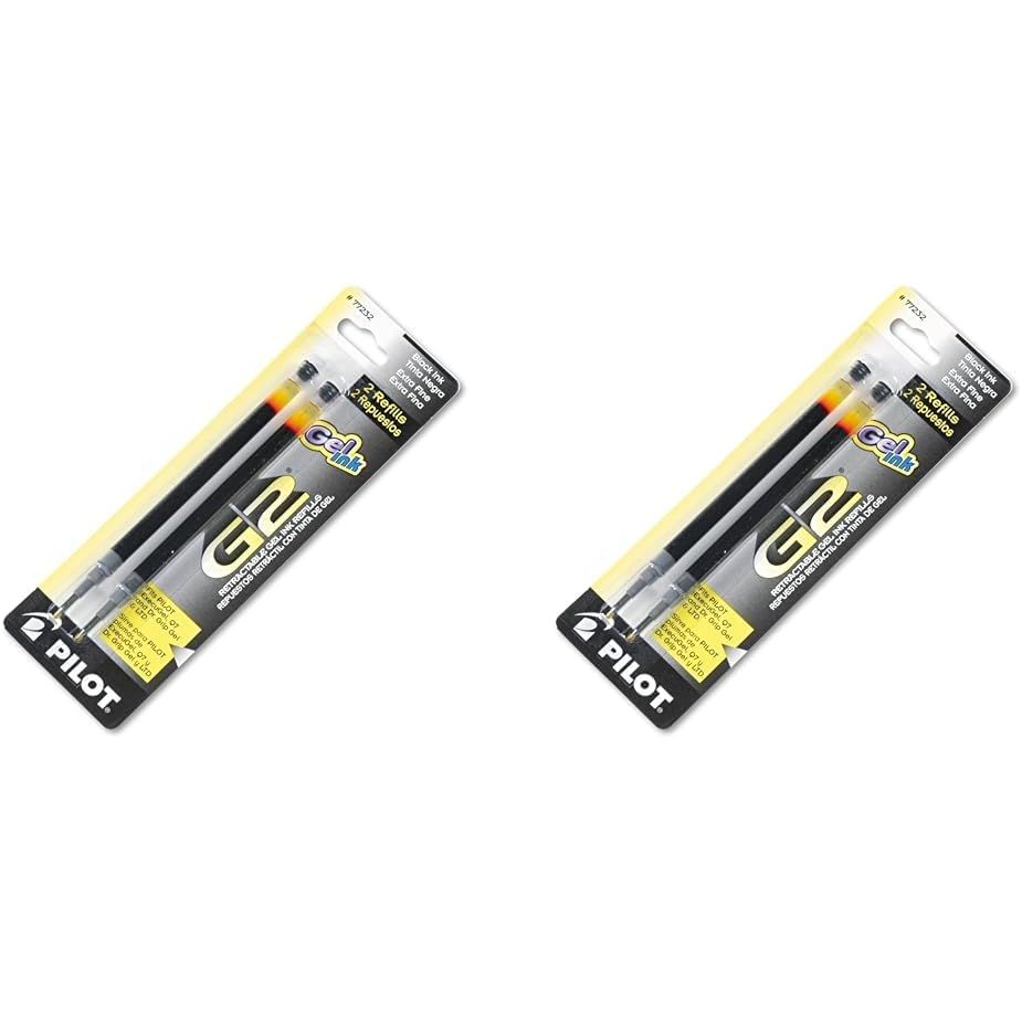 Buy now Pilot, G2 Gel Ink Refills, Extra Fine Point 0.5 mm, Black, Pack of 2 2 Count (Pack of 2) Black Extra Fine Point at indiglob india