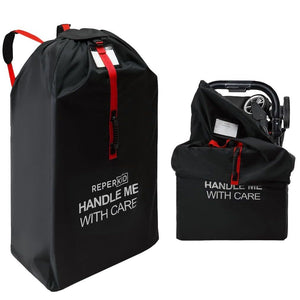Buy now reperkid Large Stroller Bag for Airplane Travel, Black & Red, 47" H x 24" W x 15" D, Fits Most Large, Single, Double, Jogging Strollers – Premium Waterproof Cover, Adjustable Shoulder Straps at indiglob india
