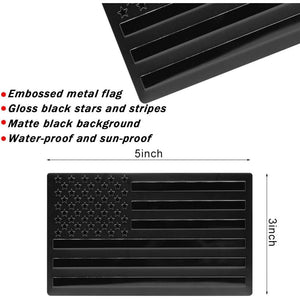 Buy now LYCARESUN 2 PCS Embossed 3D Metal Black American Flag Emblem Sticker, 5"x3"USA Flag Decal for Cars Trucks SUV Laptop Wall (large) at indiglob india