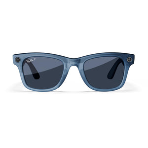 Buy now Ray-Ban Meta (Gen 1), Wayfarer, Matte Jeans Transparent | Smart AI Glasses for Men, Women ƒ?? 12 MP Camera, Open-Ear Speakers, Video, Bluetooth ƒ?? Polarized Dusty Blue Lenses ƒ?? Wearable Technology at indiglob india