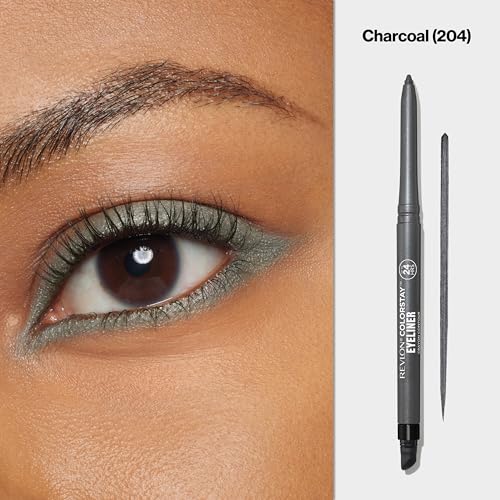 Buy now REVLON ColorStay Pencil Waterproof Eyeliner, Smudge-Proof, Eye Makeup with Built-In Sharpener, 204 Charcoal, 0.01 oz at indiglob india