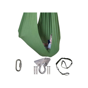 Buy now Sensory Swing for Kids Indoor Outdoor Green | Therapy Tool for Special Needs Snuggle Cuddle Hammock Swing | for Children with Autism, ADHD, Aspergers, Sensory Integration - by Sensory4u at indiglob india