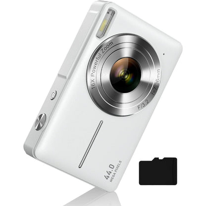 Buy now Digital Camera, FHD 1080P Digital Point and Shoot Camera with 16X Zoom Anti Shake, Compact Small Camera for Boys Girls Kids White at indiglob india