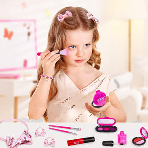 Buy now Loyo Girls Pretend Play Makeup Sets Fake Make Up Kits with Cosmetic Bag for Little Girls Birthday Gift, Children's Play Cosmetics Toy Makeup Set for Toddler Girls Age 3, 4, 5 (Not Real Makeup) at indiglob india