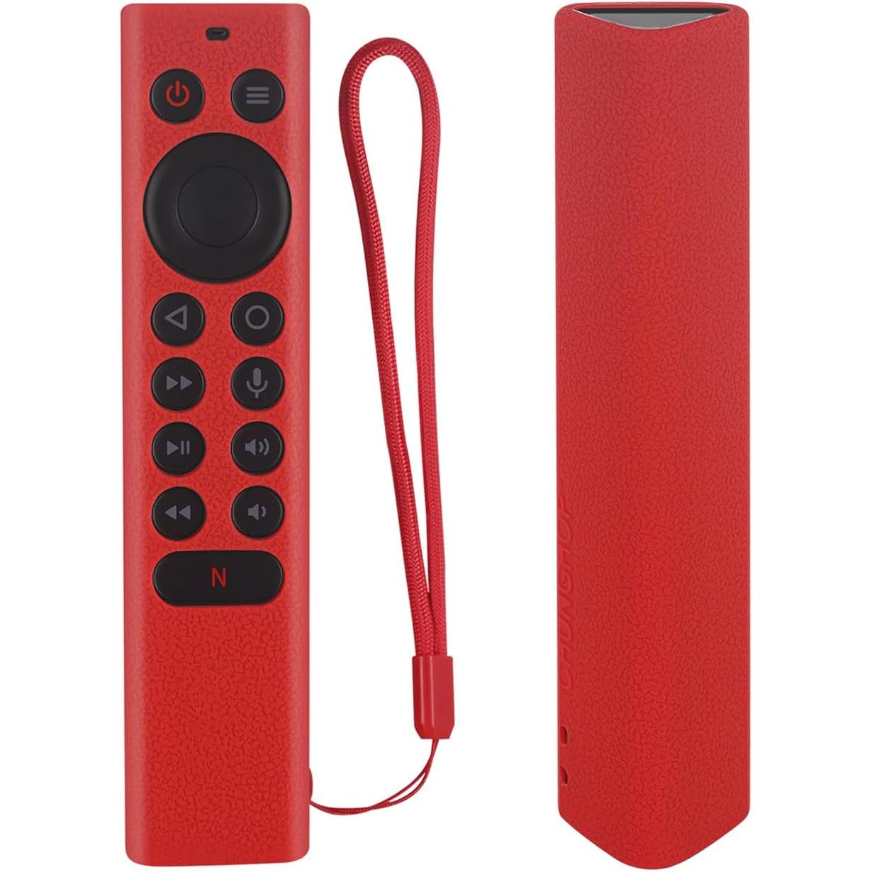 Buy now Protective Silicone Remote Cover for NVIDIA Shield TV Pro/4K HDR Remote Controller Washable Anti-Lost Shockproof Case with Loop-Black Upgraded-Red at indiglob india