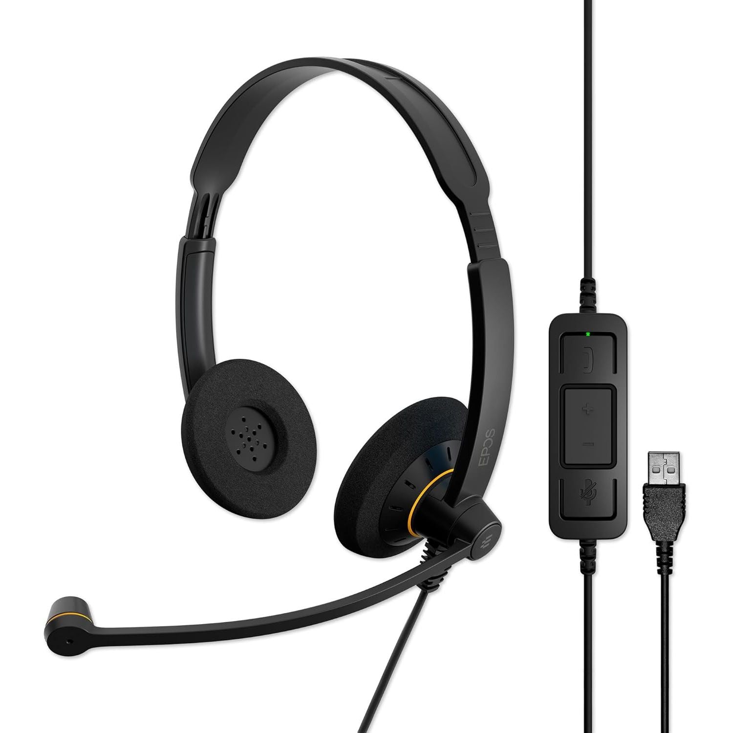 Buy now EPOS Sennheiser Consumer Audio SC 60 USB ML (504547) - Double-Sided Business Headset | For Skype for Business | with HD Sound, Noise-Cancelling Microphone, & USB Connector (Black) at indiglob india