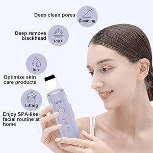 Buy now GUGUG Skin Scrubber Face Spatula Skin Spatula Pore Cleaner Blackhead Remover Tools for Facial Deep Cleansing-4 Modes, Purple at indiglob india