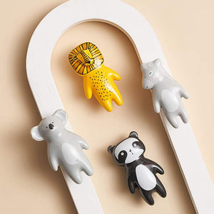 Buy now 5Pcs Cute Animal Knobs Kids Handles Ceramic Knobs Children's Room Door Nursery Cupboard knobs Lovely Cabinet pulls Drawer knob for Kids, with Screws at indiglob india