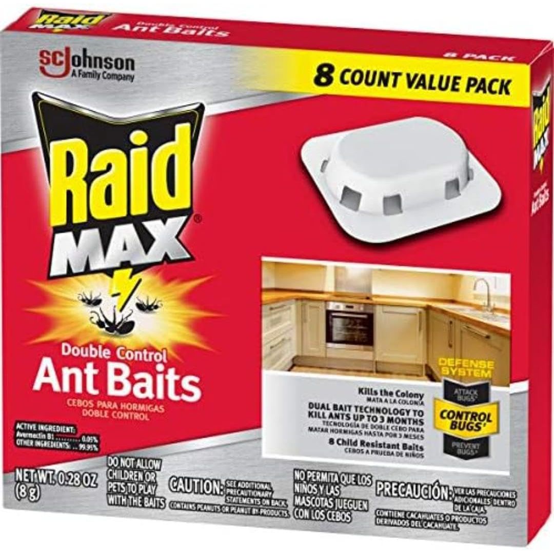 Buy now Raid Max Double Control Ant Baits, Kills the Colony, 8 Count at indiglob india