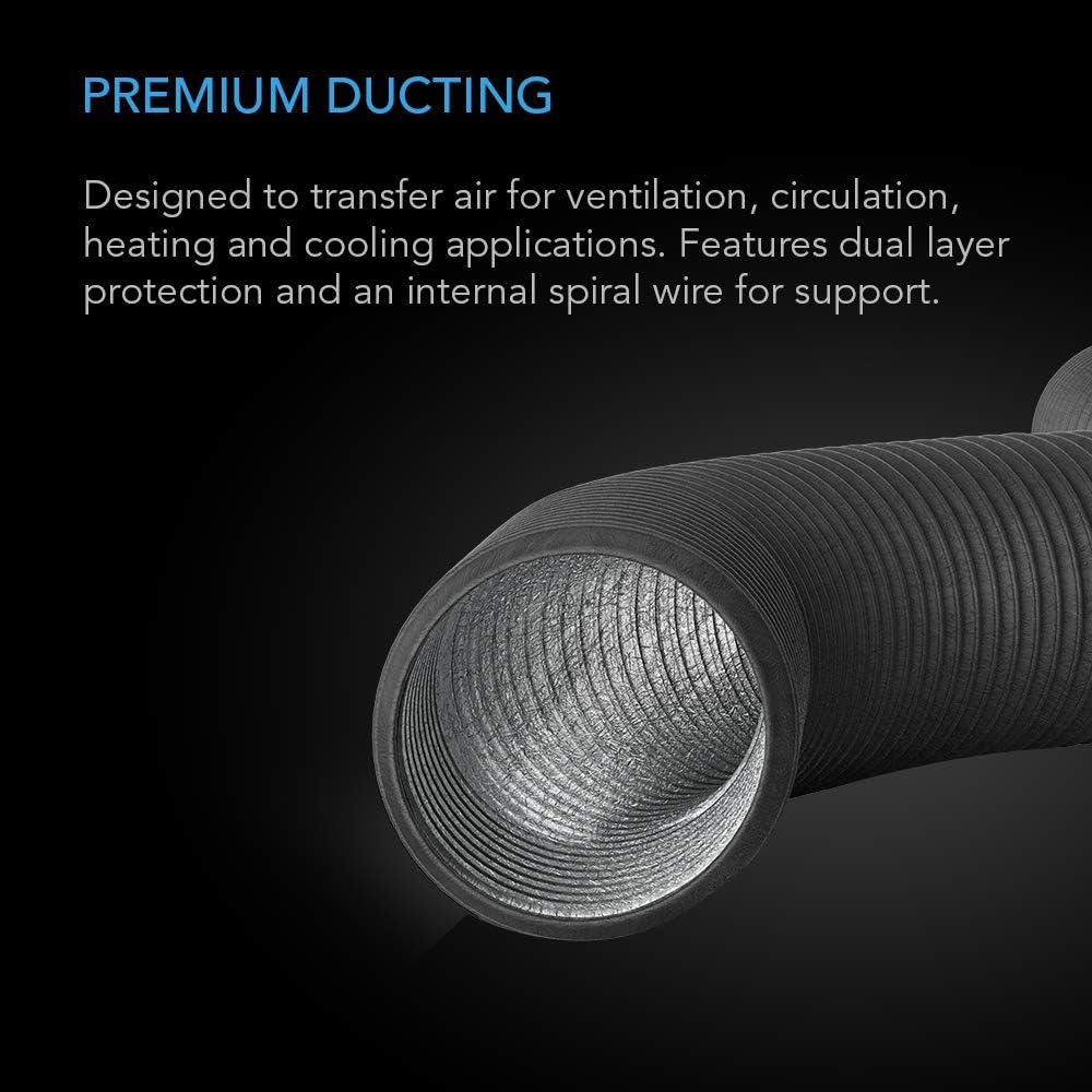 Buy now AC Infinity Flexible 4-Inch Aluminum Ducting, Heavy-Duty Four-Layer Protection, 25-Feet Long for Heating Cooling Ventilation and Exhaust at indiglob india