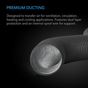 Buy now AC Infinity Flexible 4-Inch Aluminum Ducting, Heavy-Duty Four-Layer Protection, 25-Feet Long for Heating Cooling Ventilation and Exhaust at indiglob india