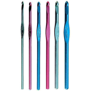 Buy now Susan Bates 5-1/2-Inch Silvalume Aluminum Crochet Hook, 5.5mm, Red at indiglob india